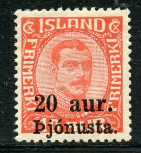 Iceland # O52, Mint Hinge Remain. CV $ 30.00