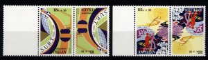 Netherlands Antilles 1990 Sport & Anti-Drugs Campaign, Set Tete-Beche [Mint]