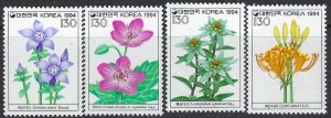 South Korea 1755-58 MNH Part Set 1994 Flowers (101)(ad4979)