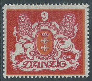 Danzig, Sc #78, 9m MNH