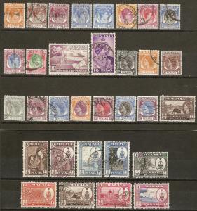 Malaya Penang 32 Dif Used VF 1949-60 F/VF SCV $23.85