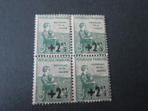 France 1922 Sc B13 set MH