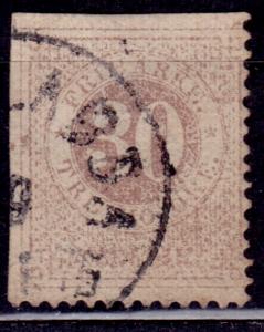 Sweden, 1872-77, Numeral of Value, 30o, sc#25, used
