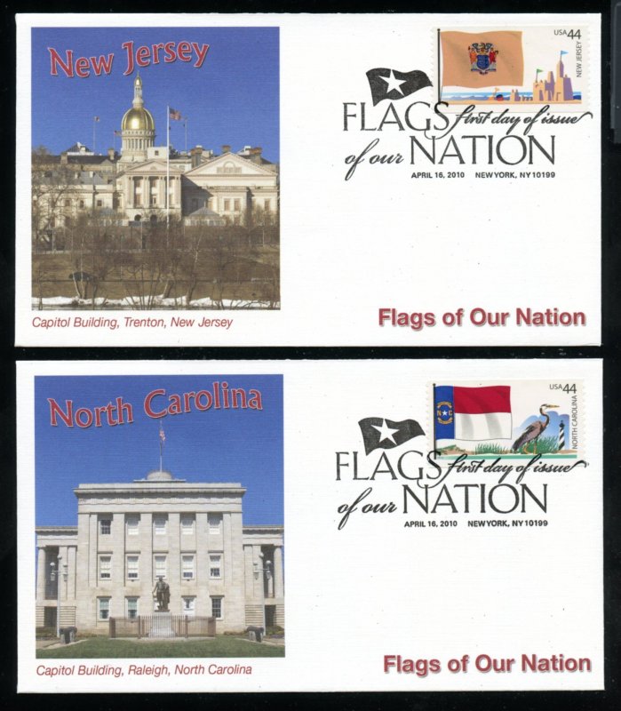 US 4303-4312 Flags of our Nation  set of 10 UA Fleetwood cachet FDC DP