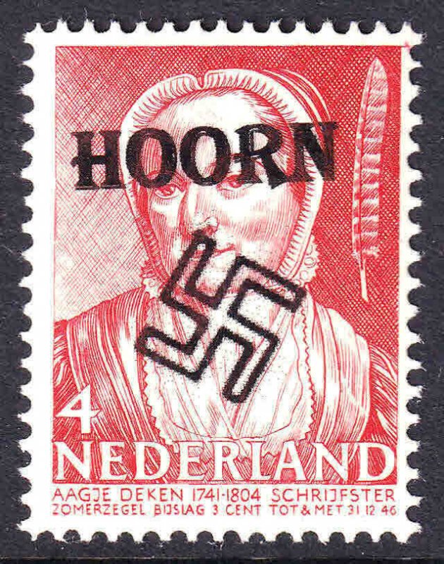 NETHERLANDS B136 HOORN OVERPRINT OG NH U/M F/VF BEAUTIFUL GUM