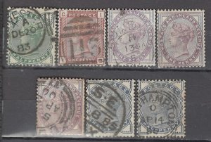 COLLECTION LOT OF #1044 GREAT BRITAIN 7 STAMPS 1880+ CV=$50