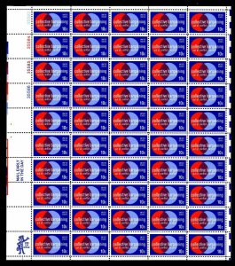 Collective Bargaining Sheet of Fifty 10 Cent Postage Stamps Scott 1558