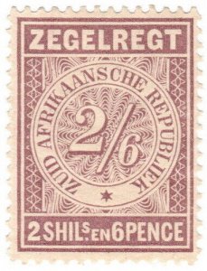 (I.B) Transvaal Revenue : Duty Stamp 2/6d (1886)