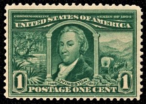 US 323 MNH F/VF 1 Cent Dr. Robert R. Livingston CV $60