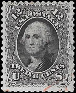 1861 US  SC # 69 USED VF JUMBO NH ng LIGHT BLUE & RED CANCEL - SOUND