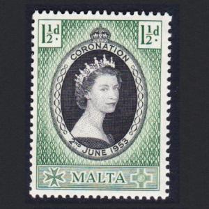 Malta Queen Elizabeth II Coronation 1v SG#261 SC#241