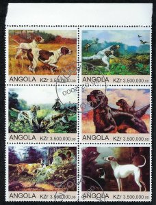 Dealer's Lot - Angola Dogs Block of 6 stamps, 500 sets