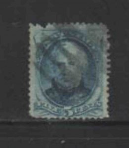 #179 1875 5 CENT ZACHARY TAYOR F-VF USED (JT)