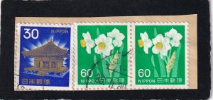 Japan   #    882A and # 1245 on paper, used