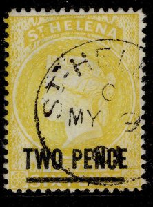 ST. HELENA QV SG39, 2d yellow, VFU.