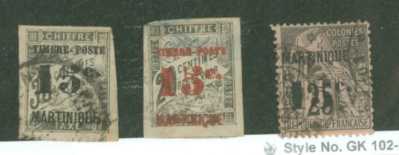 Martinique #25/28/32 Used