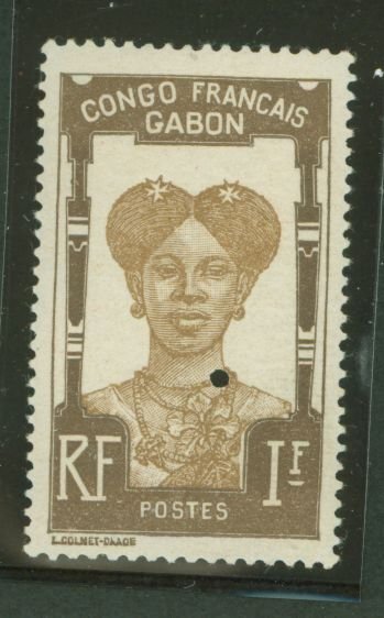 Gabon #46 Unused Single (Small Hole)