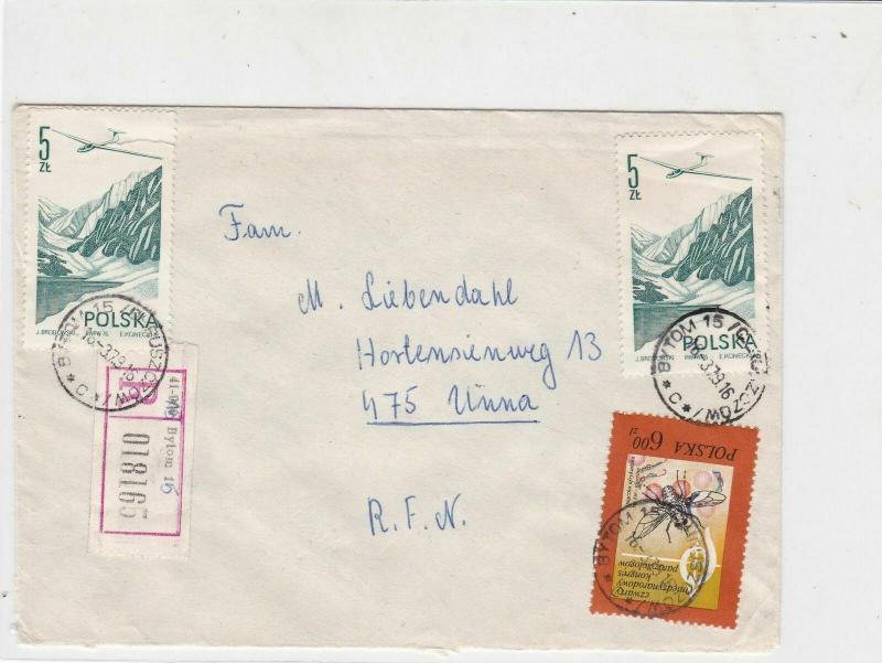 Poland 1979 Registered Bytom Cancels Multi Some Plane Stamps Cover Ref 25612