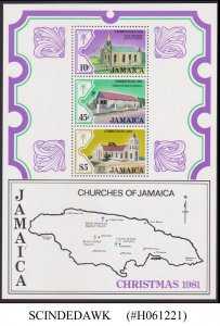 JAMAICA - 1981 CHRISTMAS / CHURCHES OF JAMAICA - MIN/SHT MNH