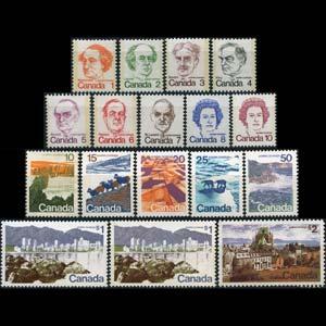 CANADA 1972 - Scott# 586-601 Views etc Set of 17 NH