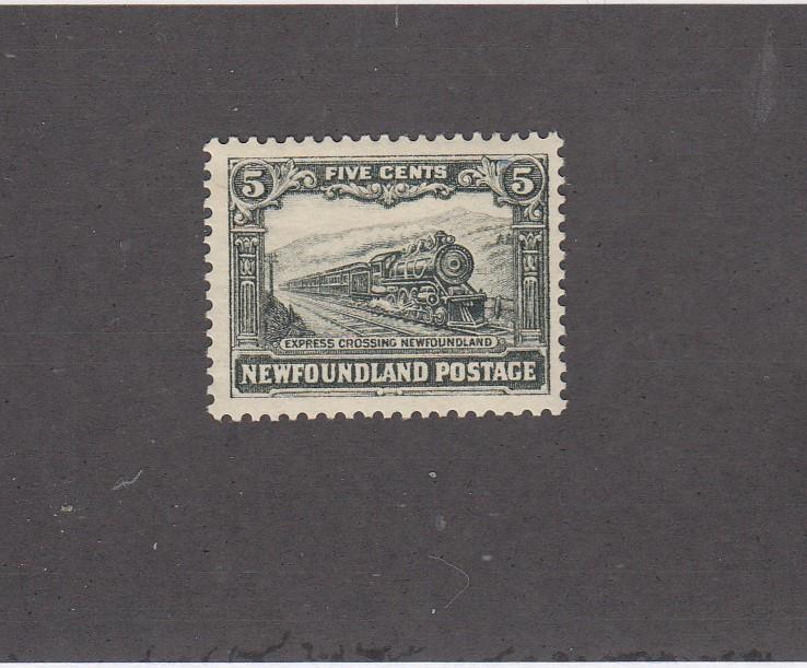 NEWFOUNDLAND # 147 VF-MXLH 5cts EXPRESS TRAIN