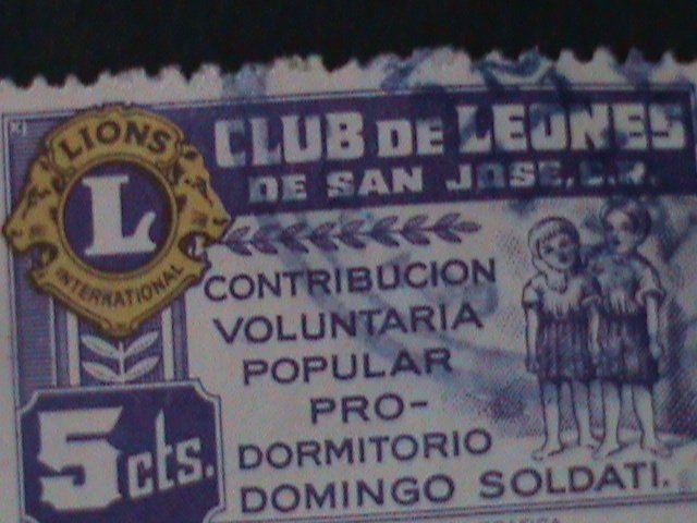 ​CUBA-INTERNATIONAL LION CLUB-USED-VERY OLD STAMP-FANCY CANCEL VERY FINE