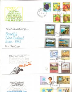 New Zealand 1983 FDC 7 Covers Fine used NZ FREE POST cat $26