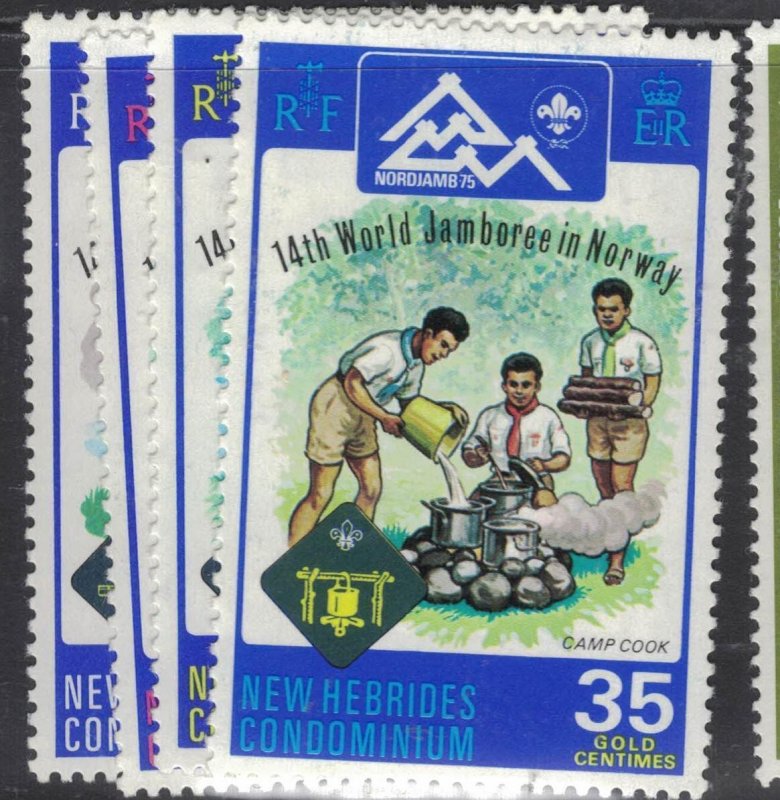 New Hebrides Boy Scouts SC 197-200 MOG (3few)