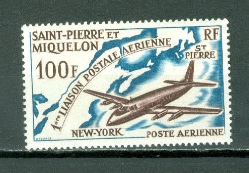 ST.PIERRE & MIQUELON  PLANE #C28...MINT...$15.00