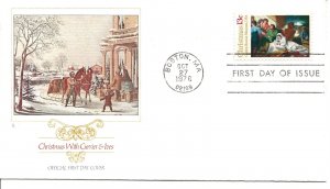 US Scott #1701, First Day Cover 10/27/76 Boston Single Christmas