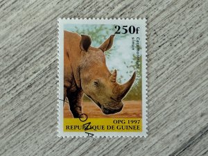 Guinea #1390 Used, 250fr, Wild Animals, 2024 SCV.$0.30