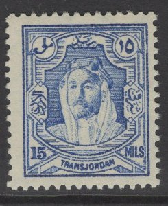 TRANSJORDAN SG200b 1939 15m ULTRAMARINE p13½x13 MNH