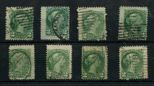 ? Large Jumbo margin & misperf 2 cent Small Queen lot used Canada