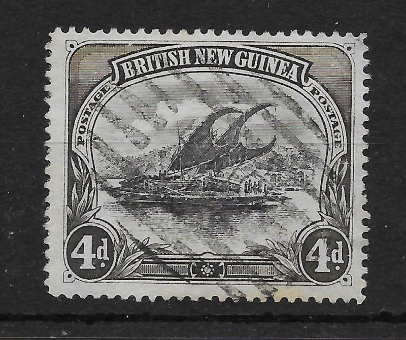 PAPUA SG5 1901 4d BLACK & SEPIA USED