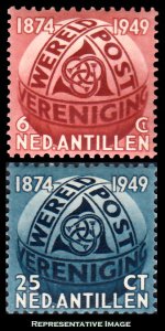 Netherlands Antilles Scott 206-207 Unused hinged.