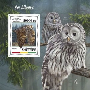[250 30]- YEAR 2018 - GUINEA  - OWLS     1V   complet set  MNH/**