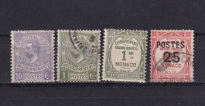 SA26b Monaco 1910's -1930's  Postal order, used stamps, one surcharged