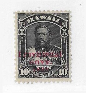 Hawaii Sc #61  10c overprinted unused NG VF