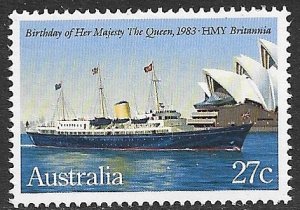 AUSTRALIA 1983 QE2 Birthday Issue Ship Topical Sc 868 MNH