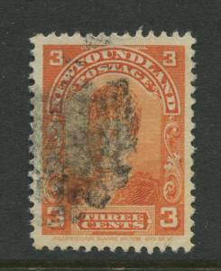 Newfoundland - Scott 83 - QV Definitive - 1898 - FU - Single 3c Stamp