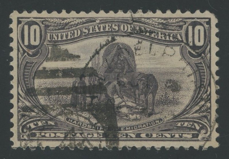 USA 290 - 10 cent Trans Mississippi - XF Used - Philadelphia Duplex Cxl