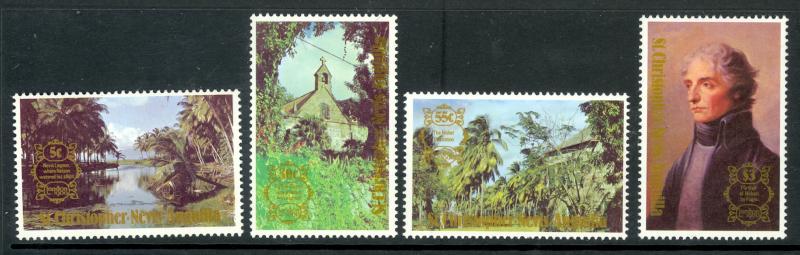 ST. KITTS NEVIS 1980 London 1980 Stamp Exhibition Set Scott Nos. 397-400 MNH