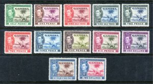 Gambia 1938 KGVI. Short set to 2s. Mint. LH. SG150/157.