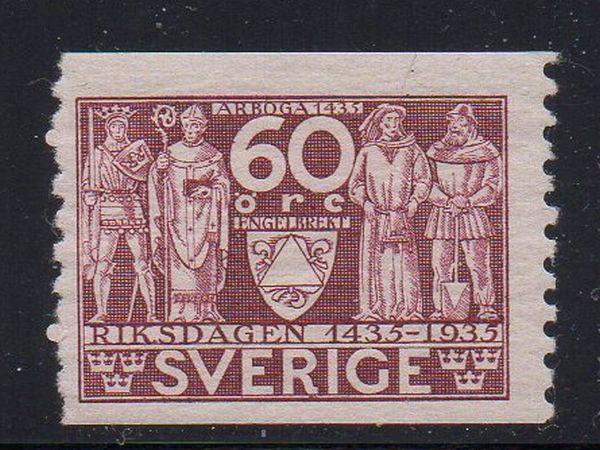 Sweden Sc 247 1935 60 ore 4 Estates stamp mint