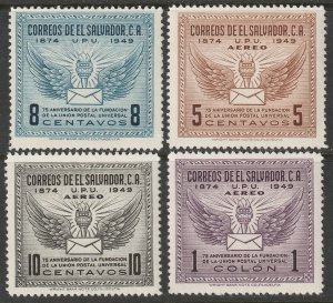 El Salvador 1949 Sc 613,C122-4 set MLH*