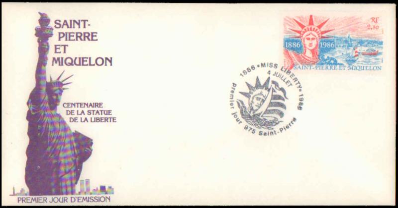 St. Pierre & Miquelon, Worldwide First Day Cover, Americana