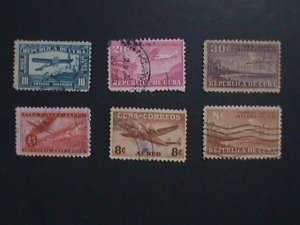 CUBA-1931 AIRMAIL  92 YEARS OLD RARE AIRMAIL STAMPS FANCH CANCEL-HARD TO FIND