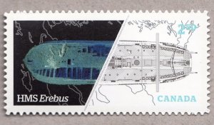 DIE CUT fr BK = FRANKLIN EXPEDITION = SHIP HMS EREBUS = MNH Canada 2015 #2856i