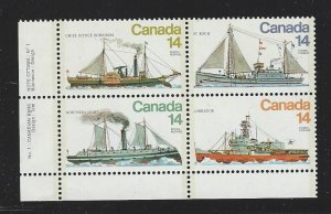 Canada  plate block  mnh  Unitrade #  779a
