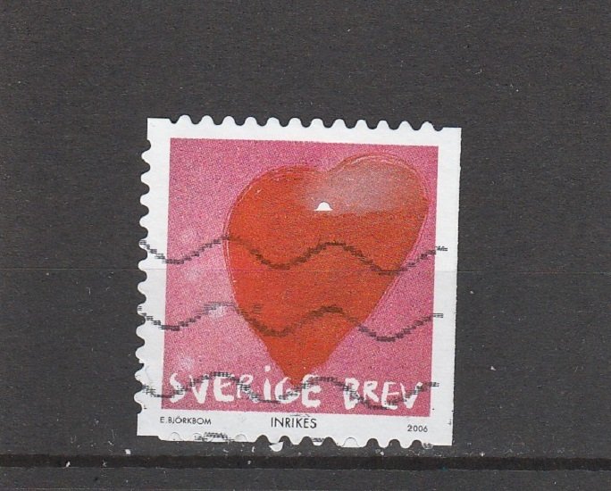 Sweden  Scott#  2526b  Used  (2006 Hearts)